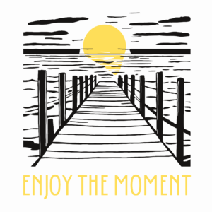 Linocut - enjoy the moment
