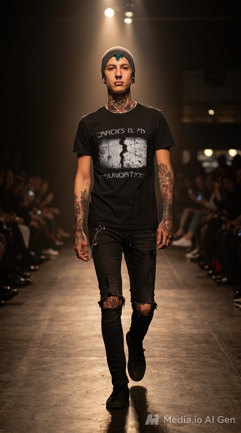 Favorite Prints T-Shirt: Cracks in my foundation.