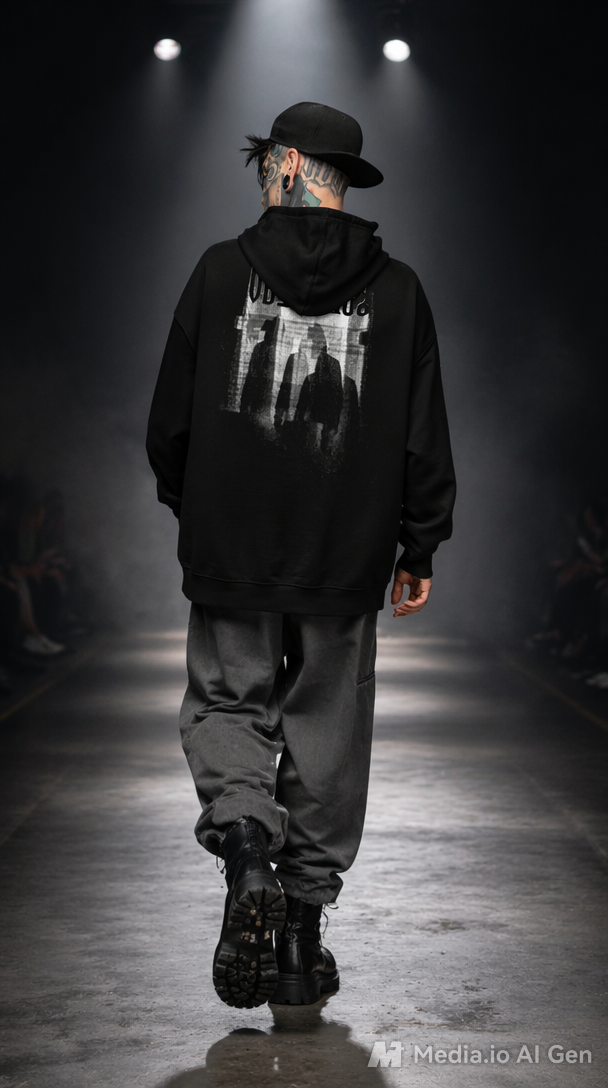 Favorite Prints black Hoodie: Obscurity. 