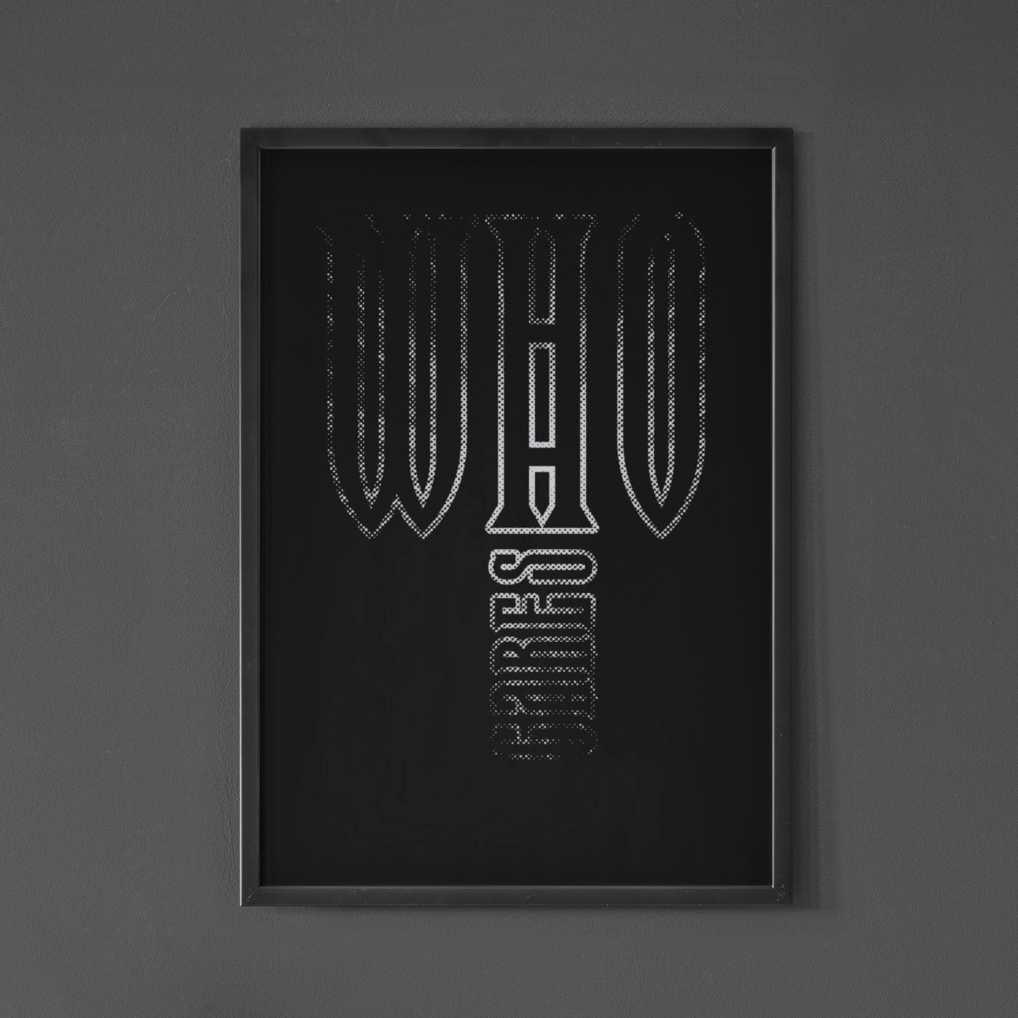 Favorite Prints black Poster: Who cares.